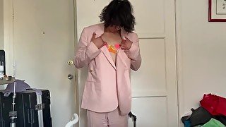 Homme Dior double breasted mens suit 2022 post runway imagine me naked and fucking backstage