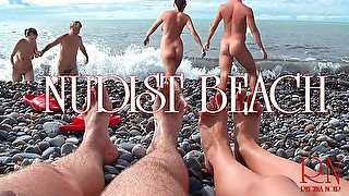 NUDIST BEACH Nude couple at the beach naked couple at the nudist beach Naturist beach