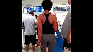 Walking ASS of Milf despite Her Husband