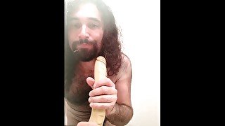 Extreme fisting ATM deepthroat distention: 12 inch dildo, fist in ass at the same time, then throat