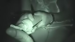 Night vision BJ with sexy wife