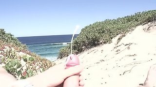 Cum Release at Beach