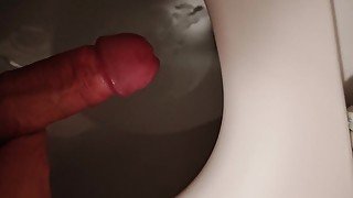 Big Cock Cums in Toilet