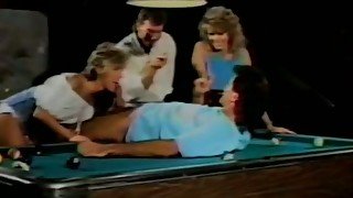 Classic porn actress ride cock and massages it with tits