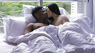 Asian girlfriend Katana gets fucked by her charming black boyfriend