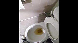 Hot yellow stream from my cock