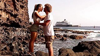 Passionate Couple Kissing on the Canary Islands!