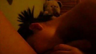 Petite girlfriend goes crazy in blowjob and rims my ass gently