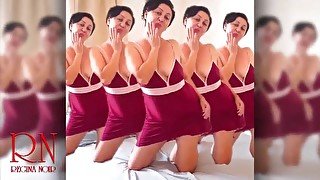 Five beautiful girls (video illusion) are dancing for you. They lure you to become my friend, watch