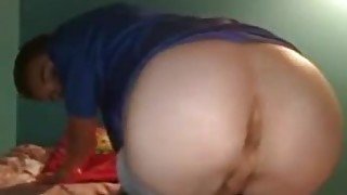 Cute boy with fucking hot round ass on doggy big cock