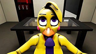 FNAF Sexy Chica Doing Blowjob