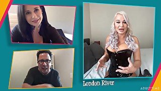 Amateur guy chats with two dirty mature pornstars on the webcam