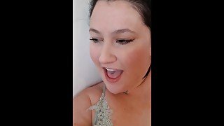 Curvy Brunette Fucks Herself to BBC Porn