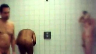 hot group public shower