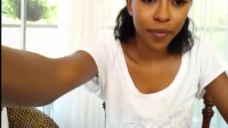 Tiny teen invite to an elevator striptease masturbation