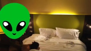 Columbian takes BBC backshots in hotel room 