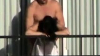 couple fucks on hotel balcony