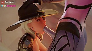 Futa Widow fucks Ashe's mouth softly (Overwatch 2 3d animation loop with sound)