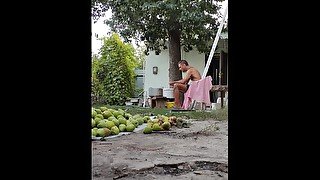 I prepare the pear for drying