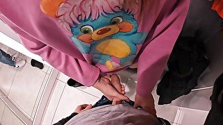 Public Sex In The Mall - Blowjob In The Locker Room - Risky Sex In The Fitting Room