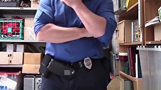 LP Officer screwing that shoplyfters wet shaved pussy