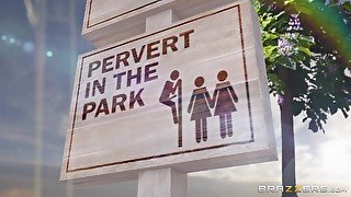 Pervert In The Park Jerking on Hot Milfs