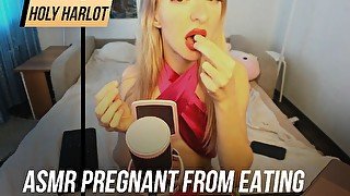 ASMR pregnant from eating