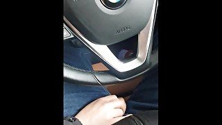 Step mom amazing handjob in the car make step son cum on her pantyhose