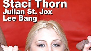 Staci Thorn & Lee Bang & Julian St. Jox: double penetration, A2M, facial