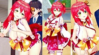 【エロゲーコイカツ！】VTuber さくらみこ3DCG巨乳アニメ動画(バーチャルYoutuber)[Hentai Game Koikatsu! Sakura Miko(Anime 3DCG Video