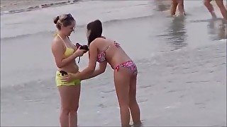 Pretty Bikini Girl At Beach