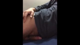 Humping and cumming on my bed.