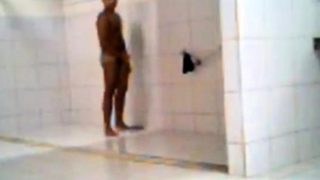 caught a guy turned on in gym shower