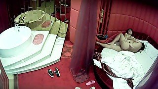 Chinese mature couple in hotel