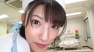 POV video of Japanese nurse Iioka Kanako giving head and swallowing