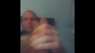 Jerking my big dick to a cum shot