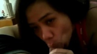 Filipina Aline sucking and swallow