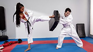 Kira Noir & Ricky Spanish in Fighting Foot Domination - BRAZZERS