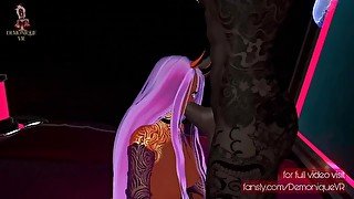 Slutty VRchat demon girl gags on eboy cock gets stuffed and fucked erp (trailer)