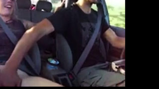 Blonde gets fingered till cum in the car