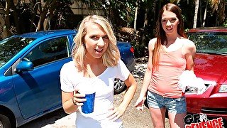 Two gorgeous chicks Kiara Knight and Maddison Hardy fucked in POV