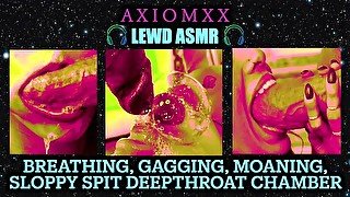 (LEWD ASMR) Gagging Facefucks, Orgasmic Moaning, Sloppy Spit Deepthroats, Heavy Breathing Ambience