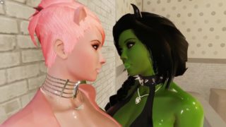 Aniamted 3d big orc cock futa shemale on creamy white girl