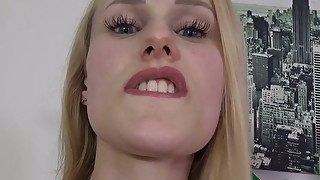 Delicious blonde Angel Wicky takes part in disgusting 3 some session