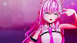 【MMD Hololive】《Hakui Koyori (博衣こより))》~《ジャンキーナイトタウンオーケストラ(すりぃfeat.鏡音レン)》【4k/60fps】