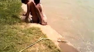 Indian gay boys fucking fun near river