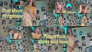 Fun show shots fingering and moan fetish