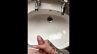 Cum in the sink