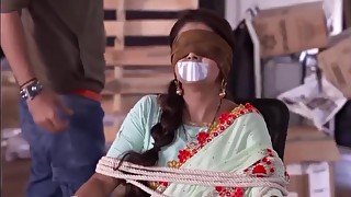 Indian Actress Devoleena Bhatarjee Chair Tied And Blind