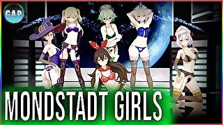 GENSHIN Mondstadt Girls Amber Mona Noelle Sucrose Fischl Barbara  変態 HENTAI Sex-R34  Anime